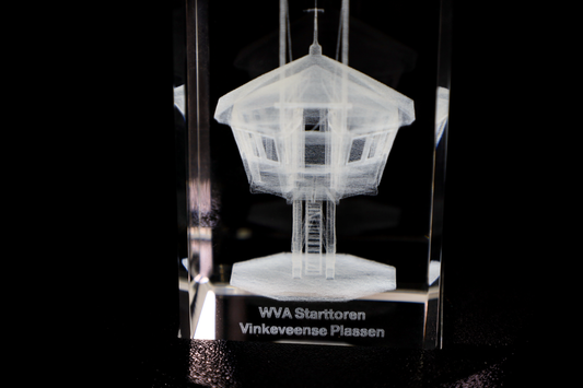 WVA Starttoren in 3D Kristal – 50 x 50 x 80 mm