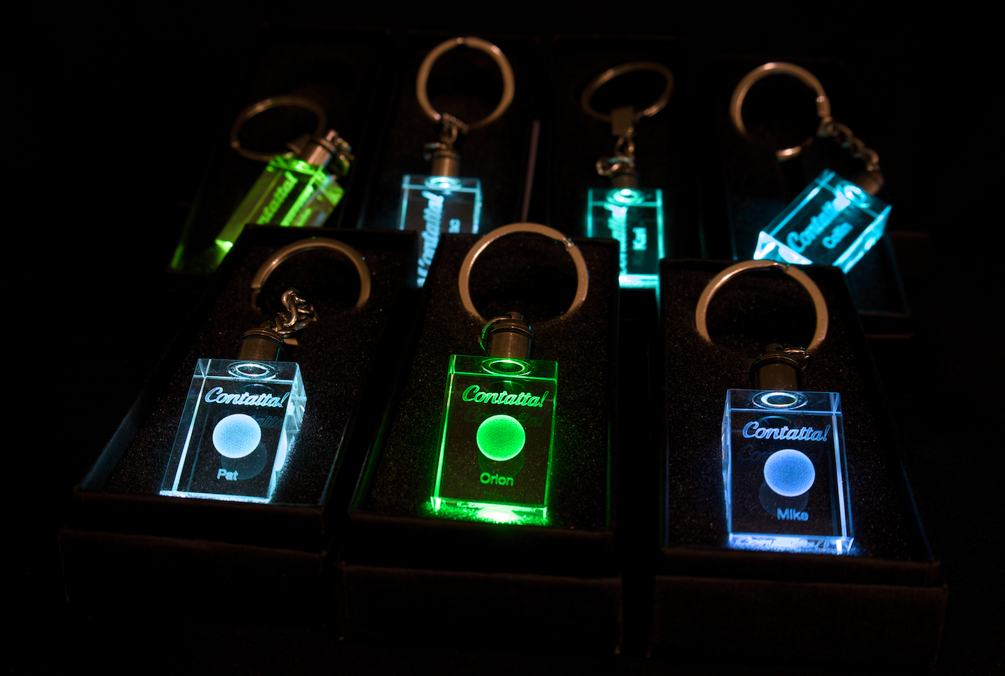 LED Sleutelhanger Golf, Gepersonaliseerd met Jouw Naam