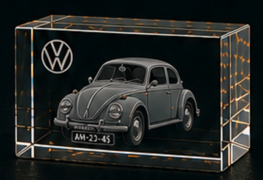 Your Volkswagen. Your story. Forever captured in 3D crystal