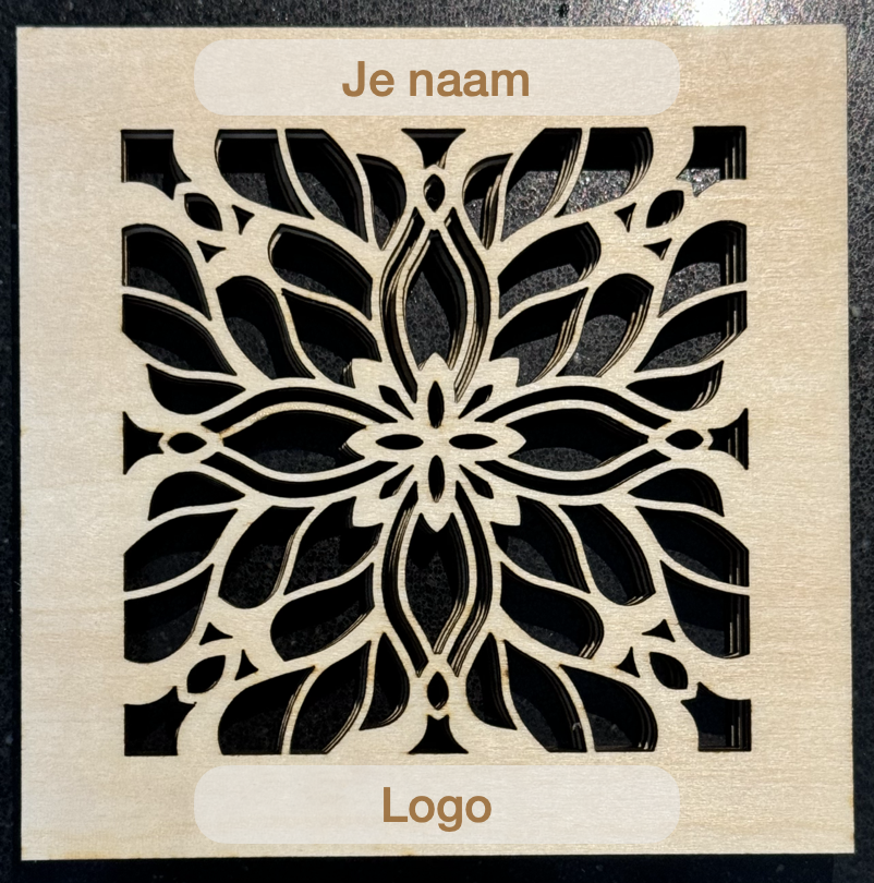 Personalisierte Untersetzer aus Holz