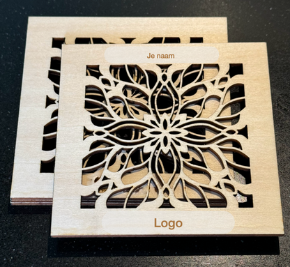 Personalisierte Untersetzer aus Holz