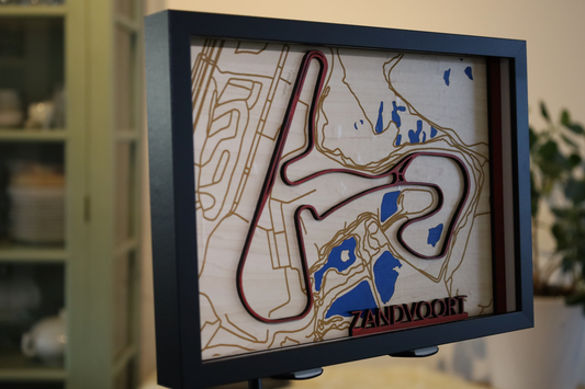 Wooden 3D Map of F1 Zandvoort