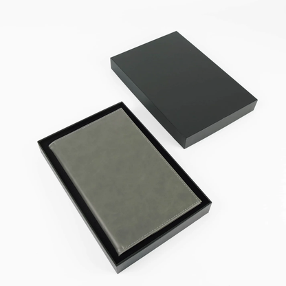 LaseretteⓇ Luxe Notitieboek Grijs (inclusief graveren naam en logo!)