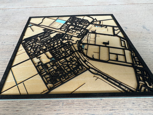 Custom Wooden 3D Map – From Any Location in the World
