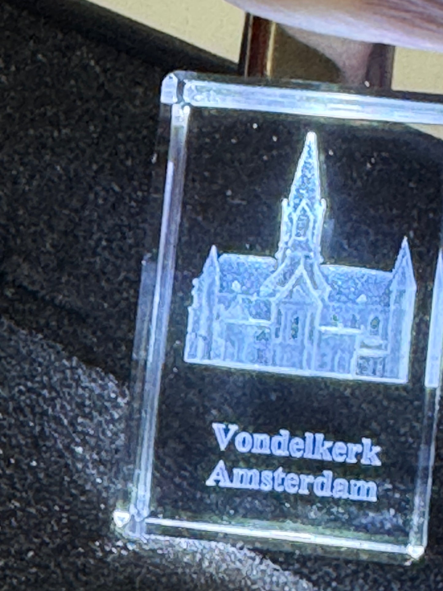K9 Kristall-Schlüsselanhänger der Vondelkerk mit LED-Beleuchtung