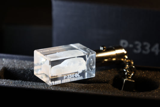 Kristal Sleutelhanger met 3D Gravure van Jouw Motor of Auto