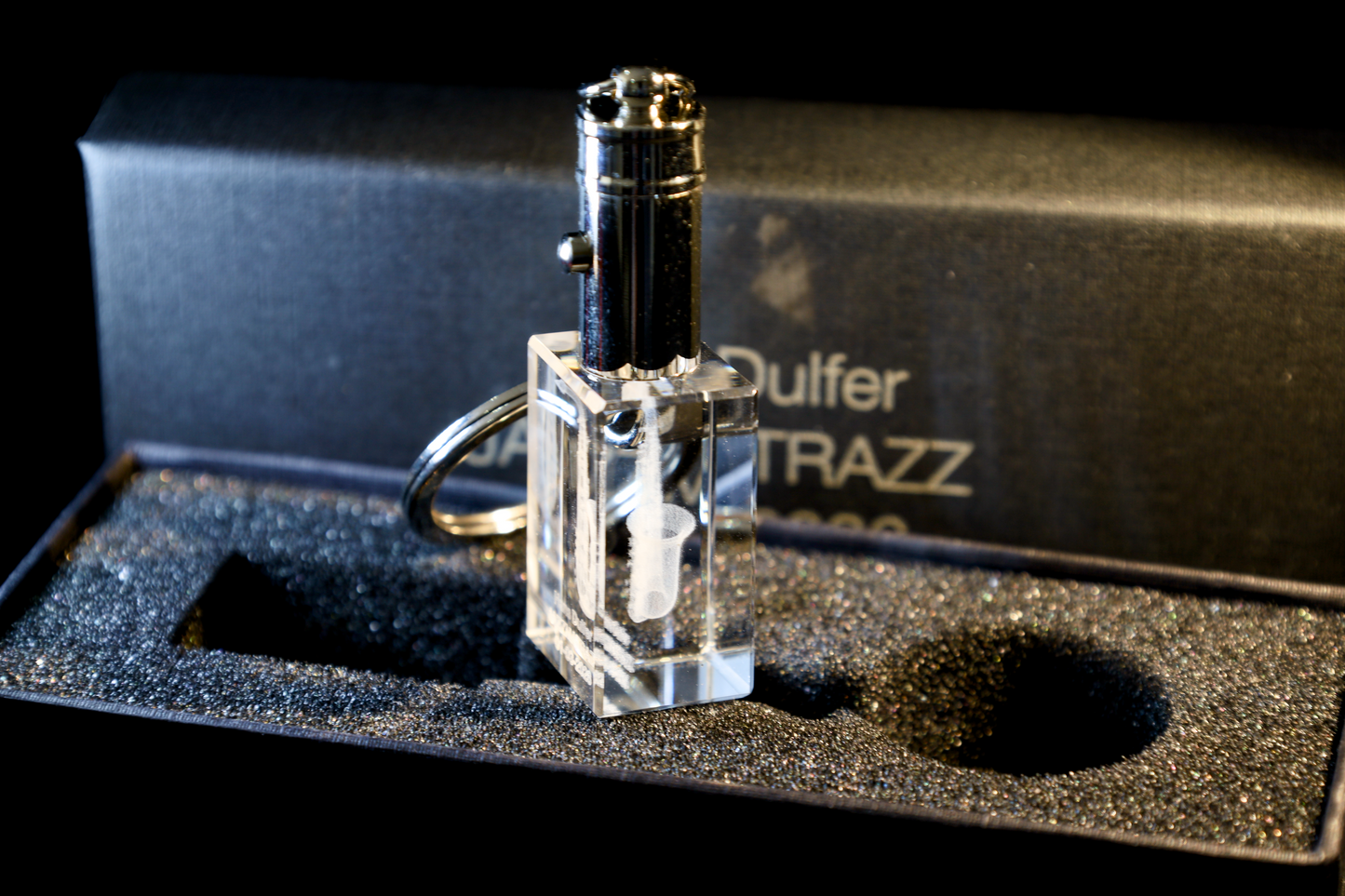 Sleutelhanger Saxofoon – 3D miniatuur met jouw eigen gravure