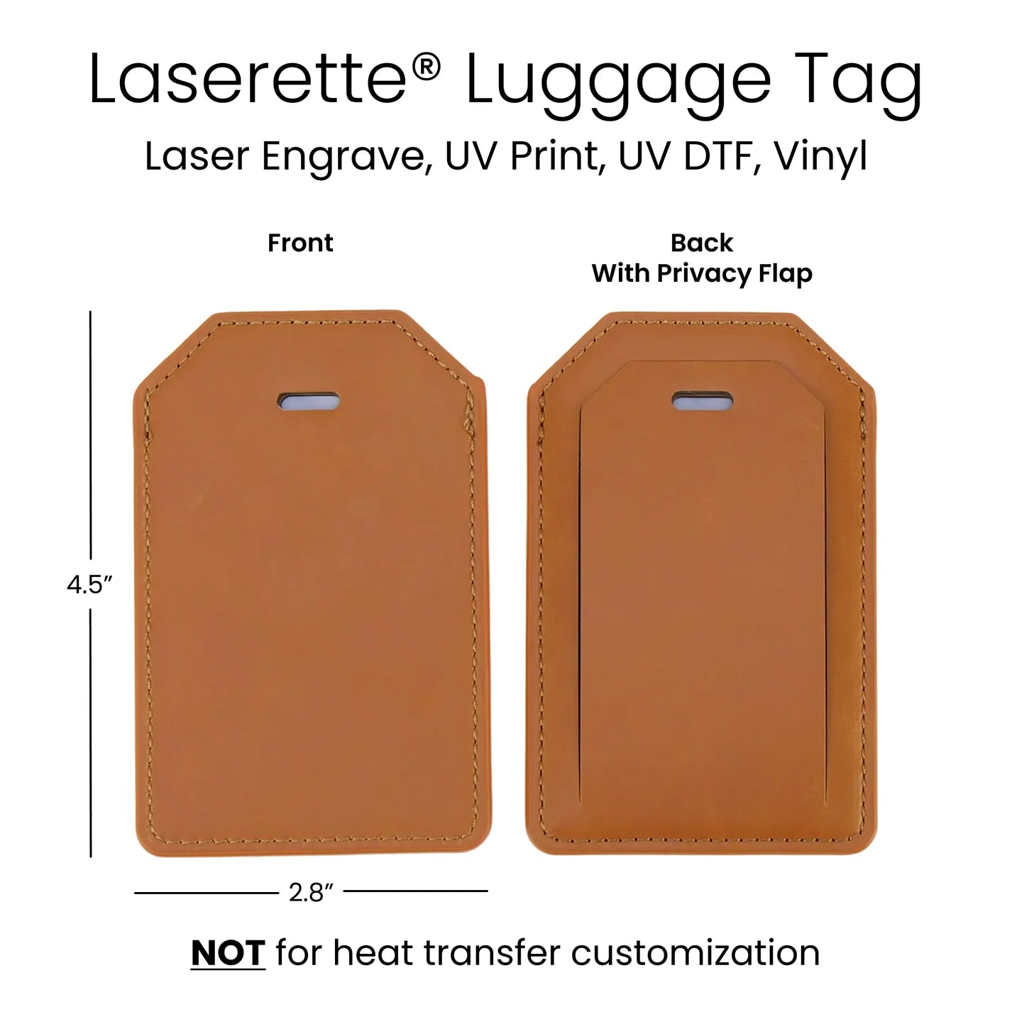 Luxe Reiskofferlabel met Privacyklep Zwart (inclusief 2 kanten graveren!)
