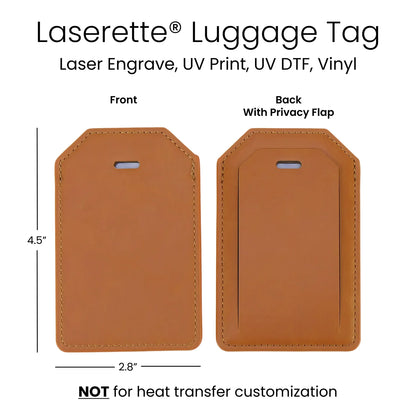 Luxe Reiskofferlabel met Privacyklep Zwart (inclusief 2 kanten graveren!)