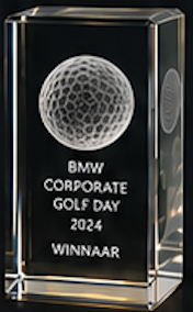 3D Kristal Golfbal met Tee