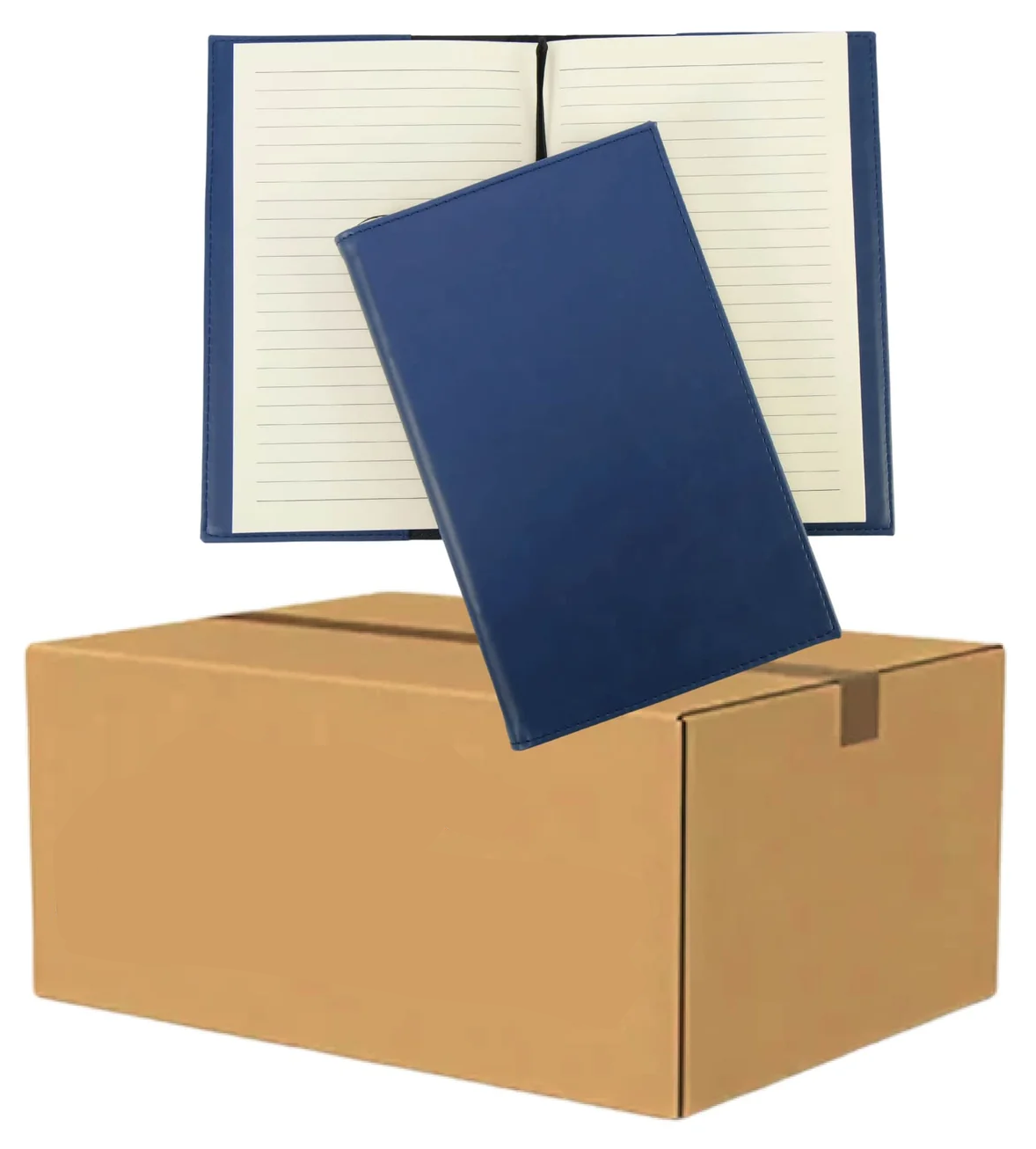 LaseretteⓇ Luxe Notitieboek Marine Blauw (inclusief graveren naam en logo!)