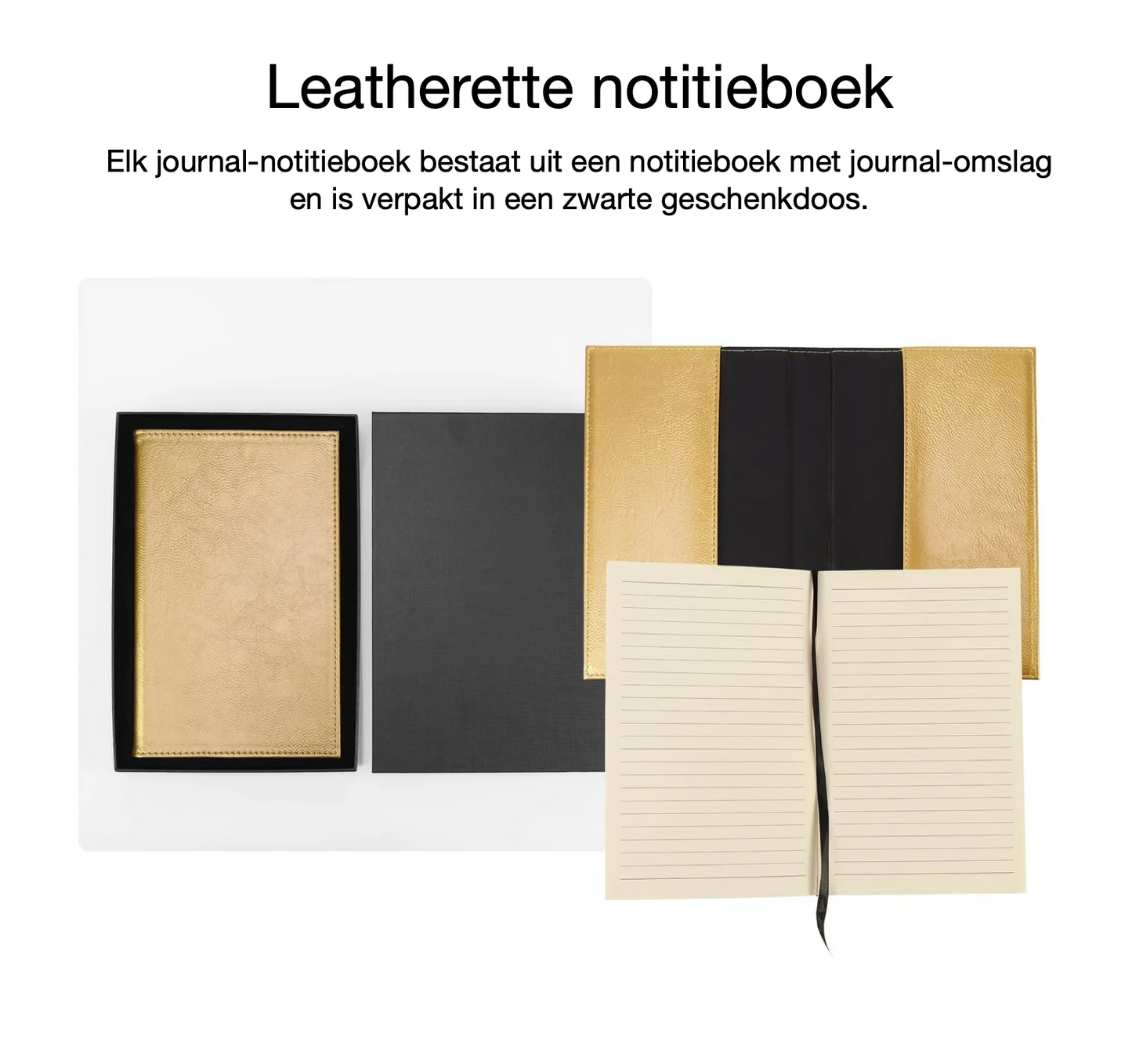 LaseretteⓇ Luxe Notitieboek Wit (inclusief graveren naam en logo!)