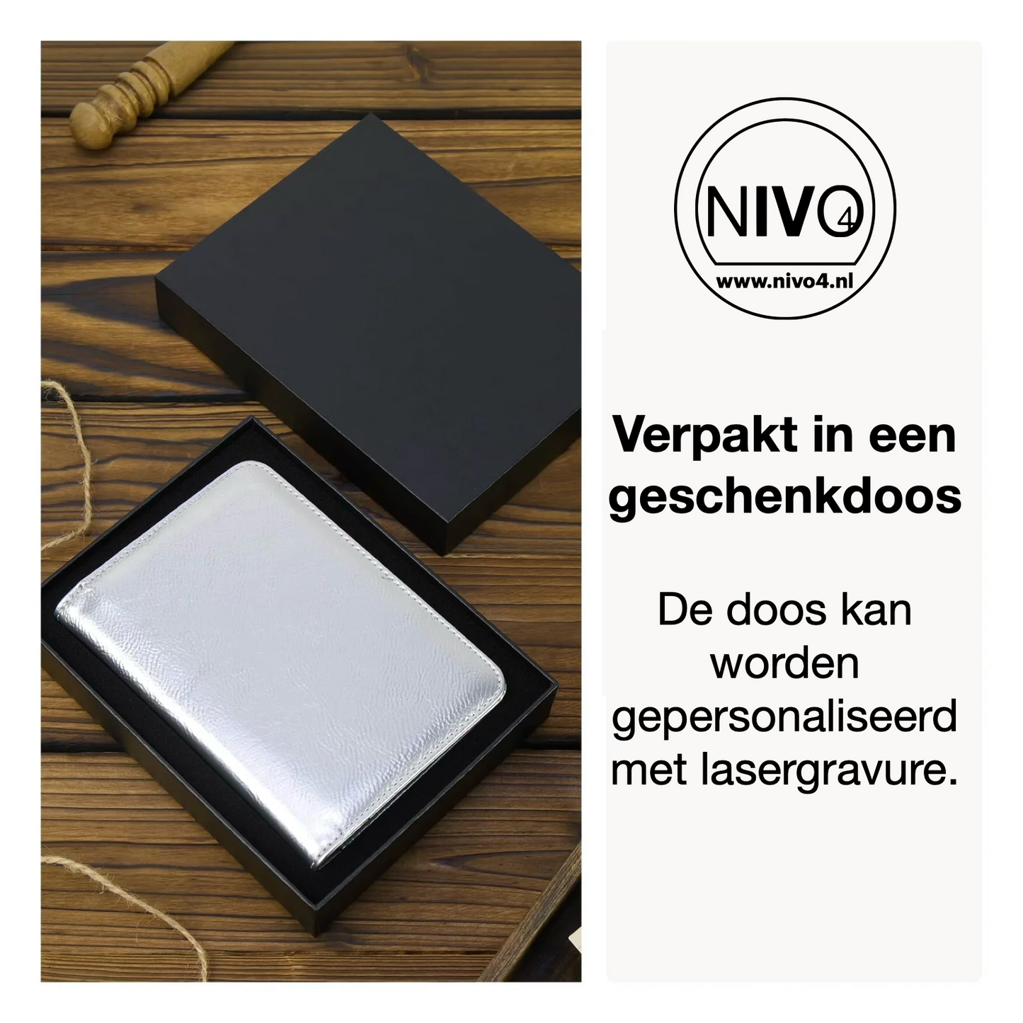 Luxe LaseretteⓇ Paspoorthouder Bruin (inclusief graveren!)