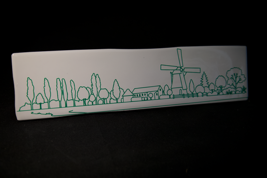 De Veenmolen op een keramische tegel