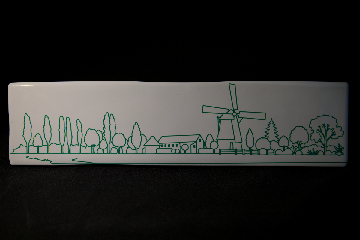 De Veenmolen op een keramische tegel