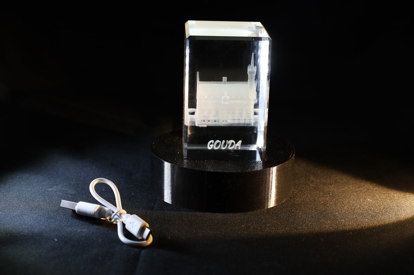 LED Lichtbase Zwart – Perfecte aanvulling voor K9 Kristal VERTICAAL