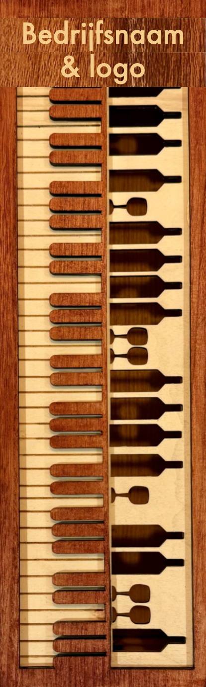 Wijnkistje Piano gepersonaliseerd