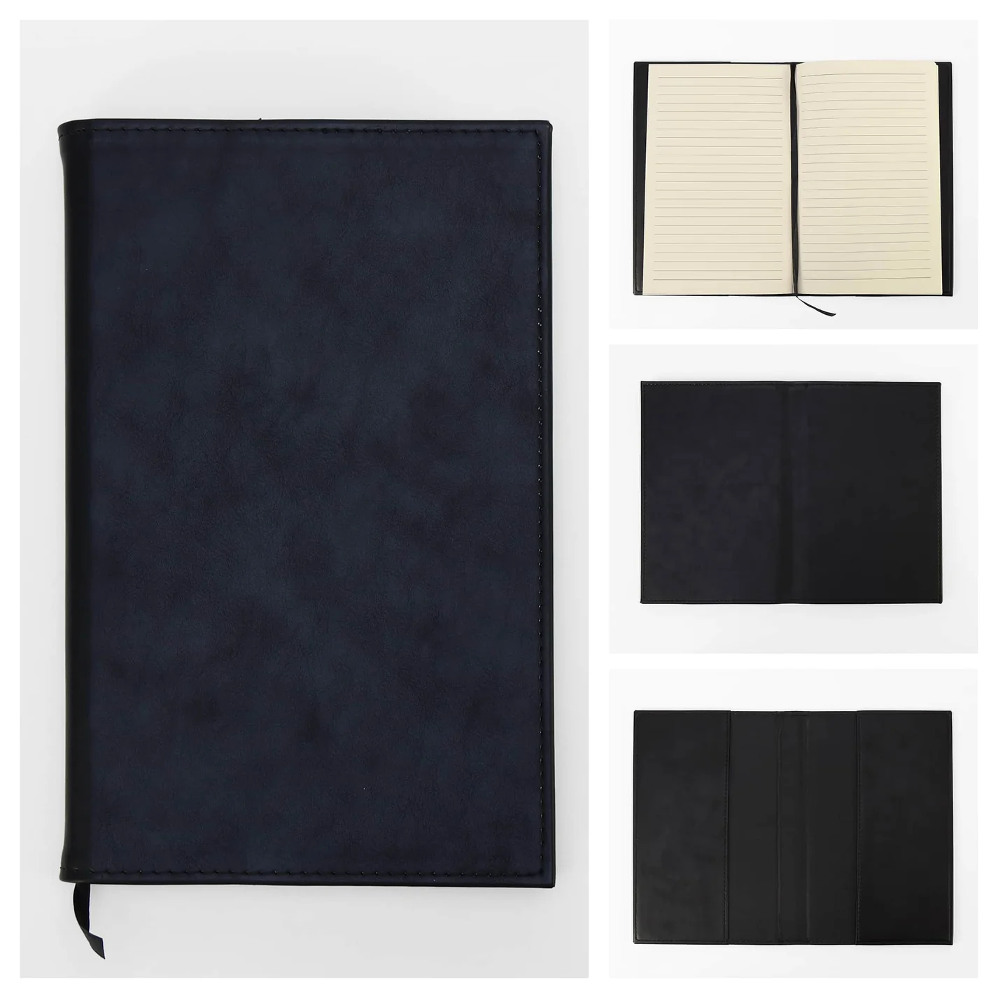 LaseretteⓇ Luxe Notitieboek Zwart (inclusief graveren naam en logo!)