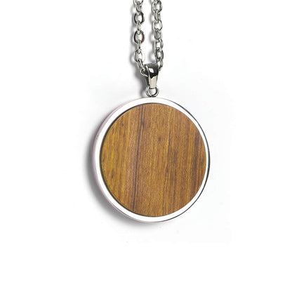 Gravierbare Holzkette AUS NATURHOLZ UND EDELSTAHL