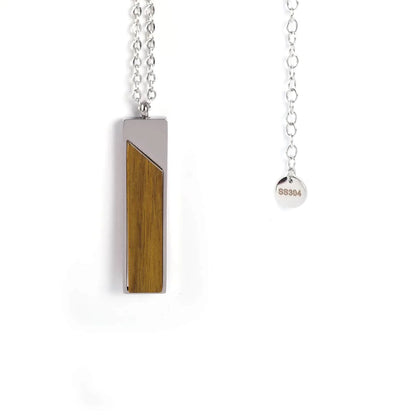 Gravierbare Holzkette AUS NATURHOLZ UND EDELSTAHL